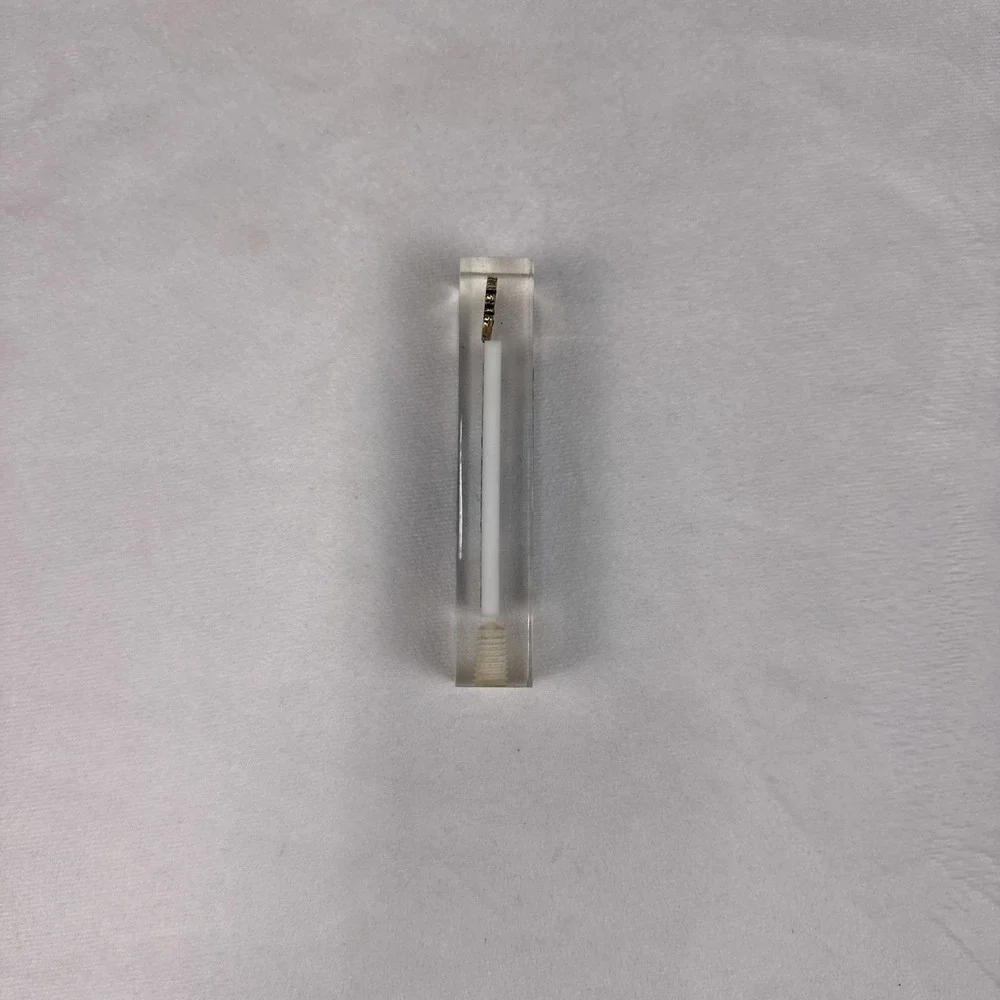 Driebeck's Light Beer Tap Handle Lucite Acrylic Clear White Vintage 4.5